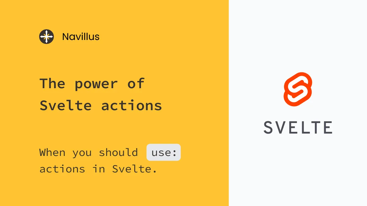 When you should `use:` actions in Svelte.