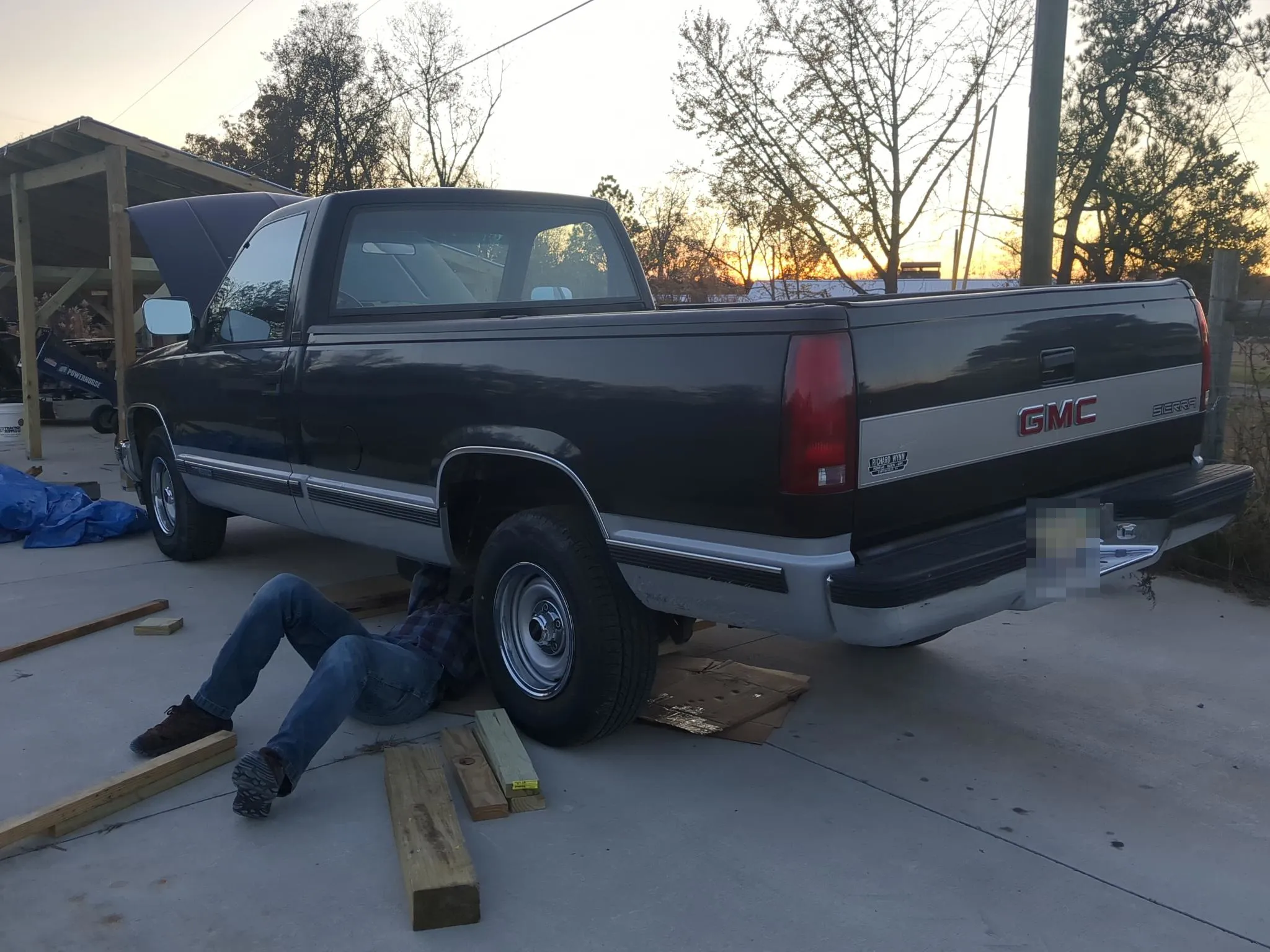 Tony replacing the fuel pump on an old pickup truck.